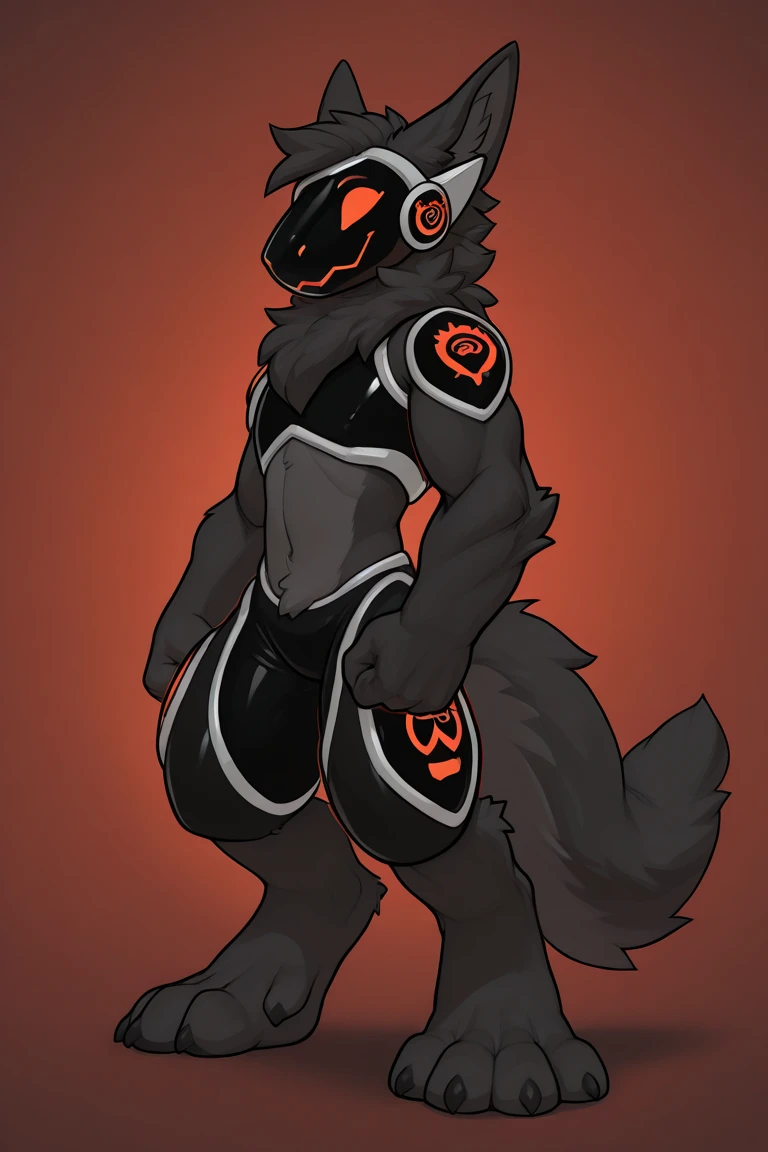 male fluffy protogen, black fur fur, detailed protogen blavk visor, detailed red protogen face, fluffy black neck fur, male, femboy, delicate body, bigh fluffy thighs, , kneeling on carpet, ,roleplay,wearing detailed dog collar, illustration, solo, horny expression, masterpiece, best art, full body, digitigrade, by oouna, by taran fiddler, detailed hands, tall, detailed eyes, large tail, detailed tordo, love bedroom, solo, pent up, gay, confused, calm, feeling odd, fogget mind, male focus