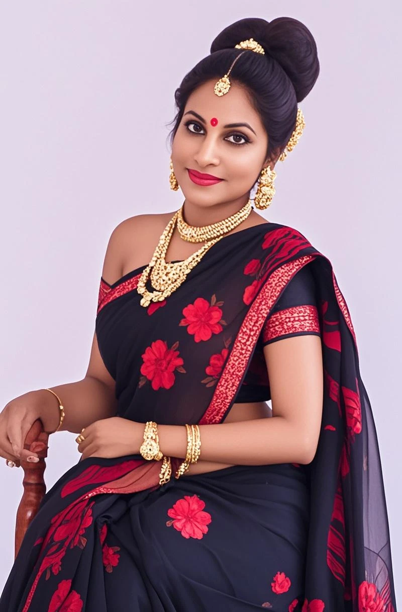Foto RAW, photorealistic, photography, full body shot, 60 years old Woman, mascara, eye kajal, juicy figure, master shot, perfect eyes, goddess like beauty, pierced eyes, perfect thick chubby mallu Desi aunty bhabhi, Wearing a Stanapatta, a chest-band.Saree model, model Photography, Indian saree shoot, Indian traditional wear advertising photography, traditional wear brand shoot, face of Indian Bollywood actress Kajol Devgan, masterpiece, realistic, realism, incredible details,  pleasure, photorealism, detailed skin, skin pores, high contrast, photorealistic Artstation 8k HD digital art trend of high definition and detailed realistic skin texture, ultra detail, realistic skin texture, armature, best quality, ultra high definition, (photorealistic:1.4),, high resolution, detail, raw photo, sweat, Re sharp, by Lee Jefferies Nikon D850 Film Stock Photo 4 Kodak Portra 400 Camera F1.6 Lens Rich Color Ultra Real Realistic Realistic Textures Dramatic Lighting Unreal Engine Trending at Art Station Cinestill 800,(pele altamente detalhada: 1.2), 8k UHD, DSLR, soft-lighting, alta qualidade, grain of film, Fujifilm XT3,she didn't like to wear blouse or bra, she is happy to wear only saree, she hates blouse or bra, highly detailed hairy armpits, hyper realistic skin, skin pores, sweat, veins, stubble armpits, erotic temptation, appealing figure, appealing body language, fleshy arms, horny desi indian mommy, she wants to dominate young boys by showing her tempting figure, irresistibly hot, armpits hair clearly visible, freckles 0.2, stretchmarks 0.2, Sexy mature woman's with slightly wrinkled skin, hyper real skin texture, insane details, sensual photoshoot, high level editing, highly detailed skin texture, incredible quality photography, erotic fantasy 