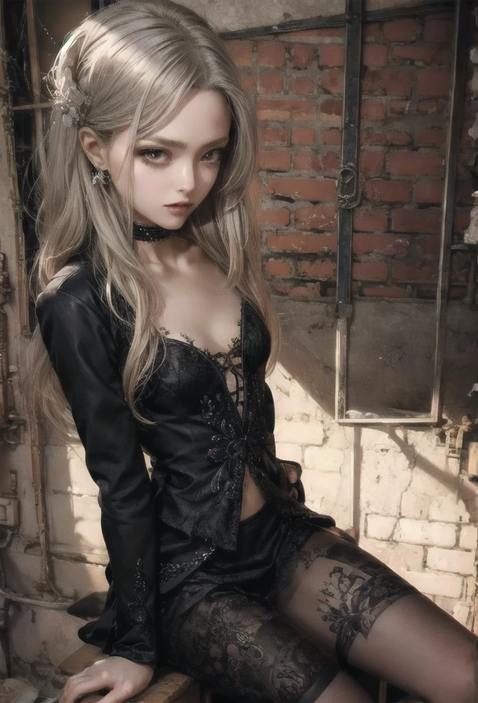 ((toma de partes intimas)), very thin gothic girl, cabello afro rizado plateado, grandes ojos morados detallados, cara hermosa, piernas largas, small breasts, pies griegos hermosos, cara hermosa detallada, pies griegos, pies perfectos, pies humedos, piel blanca brillante, cabello afro rizado plateado, maquillaje gotico