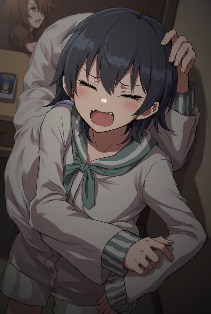 Luffy fucking Hinata Hyūga long navy blue hair lavender white eyes