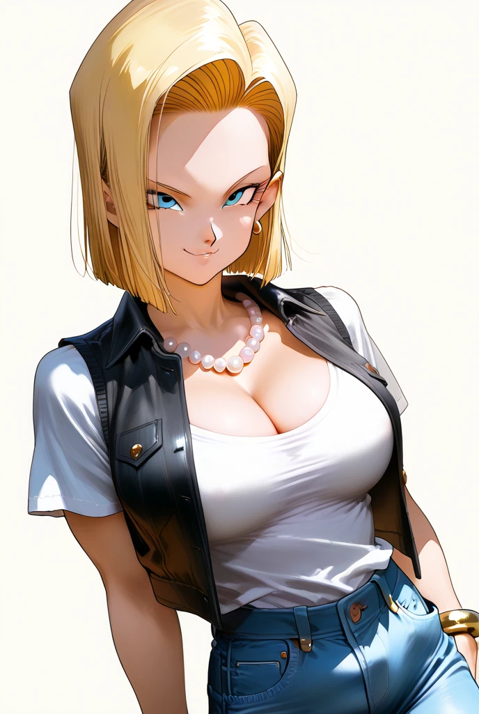 Imagen hiperdetallada, UHD, 16k, foto profesional, (Foto realista de Android-18 de Dragon Ball Z) Girl goddess of beauty, cabello rubio corto muy liso, Serious facial expression, ((Lleva una chaqueta vaquera azul y una camisa blanca recortada, Short white underground showing breast flesh)), erotic, Chaqueta vaquera abierta que muestra su impresionante, hermosos y perfectos pechos grandes, ((Natural sagging breasts, senos, pechos largos puntiagudos ultra gigantes que sobresalen de la chaqueta)) pechos llenos, cuerpo grande flaco, curva, pert, He wears a belt and a (((falda de mezclilla azul levantada, ella no usa bragas, Mostrando, Showing old pubic, levantando su falda con la mano))), piernas gruesas abiertas, sonriendo mostrando tanga atascado , cuerpo flexible, Botas marrones, Manos y dedos perfectos,
Androide 18, chica saiyajin sexy, She unleashes bursts of power, Which one, Arte Oficial, Android-18 Mujer sexy, Arte oficial del personaje, protagonista femenina sexy, cuerpo curvo, Delgada y tonificada, piernas abiertas, expuesto, micro tanga enhebrado en ella :8, AWhich oneri Toriyama, director: AWhich onera Toriyama, Bulma de Dragon Ball, best anime character design, Style: AWhich onera Toriyama, Beautiful Unique Character, semi-, (Great lighting) (, , pubic hair), ( sin bragas a la vista ) (((bra)))
