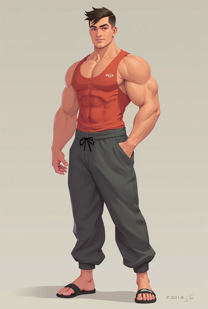 1 boy is 1.9m tall, He weighed eighty-seven kilos, and had muscles that did not go unnoticed, and that helped him excel in handball.. But still being thin, unclothed, shirtless, sin Pantalon, one flip flop sandalias, perfect penis uncut, smiling, slender and muscular body, toned, with fair skin and a mischievous aura As for her face, You could say that it wasn&#39;t.&#39;It&#39;s not ugly at all., quite graceful and with noble features and look, But his great defect was an enormous shyness..,