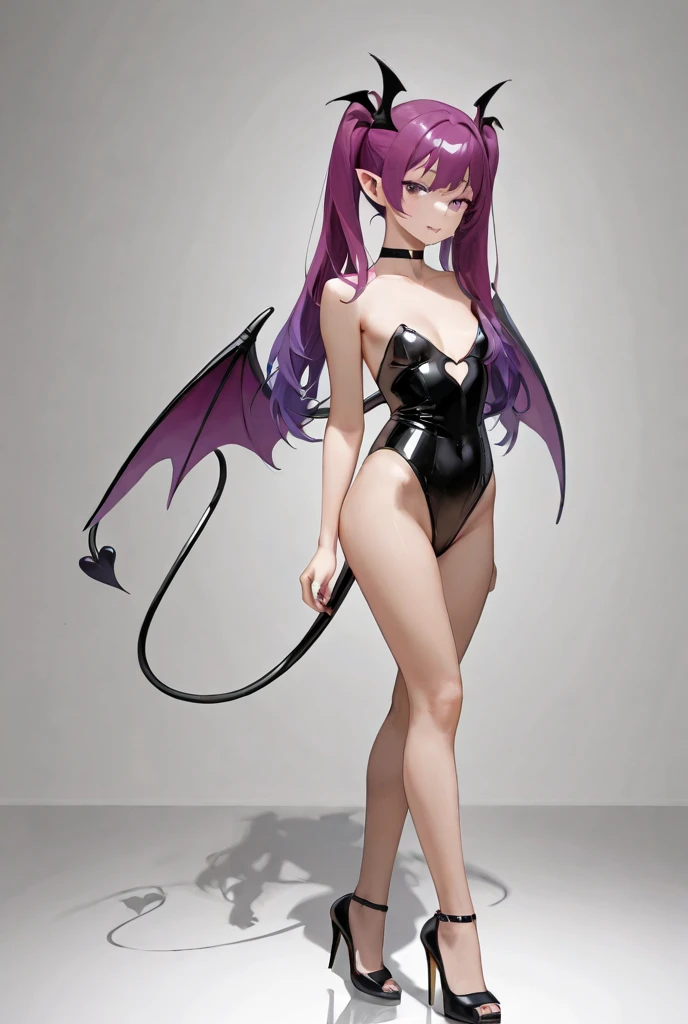 1girl,super detailed skin,shiny skin,wet oily skin, expressionless, majestic wings,devil tail,demon skin, detailed eyes,eyelashes,lips gloss,double tooth,small claws,majestic horns ,small bust ,beautifully shaped breasts, demon body hair ,vibrant colors,magic circle,shadow magic,model pose,wide shot,masterpiece,best quality,ultra detailed,high resolution,sharp focus,depth of field, ((full body, chin up))