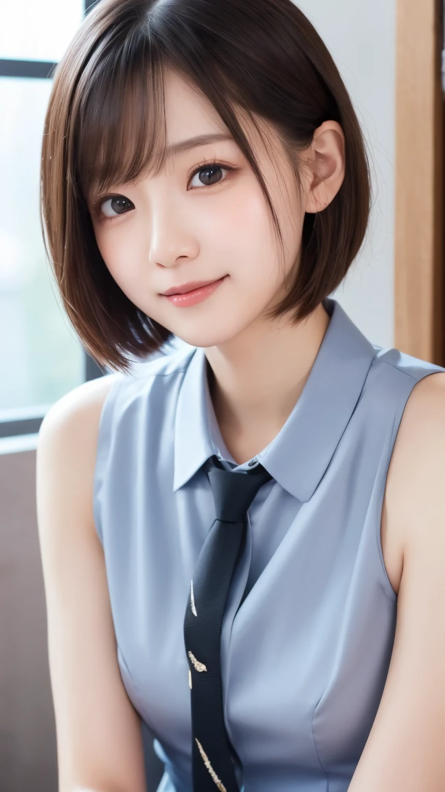 Highest quality、Figures、Two people's cute girls、sexly、Slender、Red tie、Open front dress shirt、Green exy very detailed、Fine details、Slim Body、Slender、Japanese Girls2people、High resolution、8k、wallpaper、Perfect dynamic composition、Beautiful fine details、Short Bob Hair、Big natural color lip、大胆なsexlyポーズ、smile、Cold Stare、18 year old girl、Cute、Lolita、Good eyesight、whole body、Pink Wall、smile、