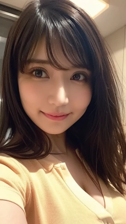 Blonde, Brown Hair, Everything modern:3.66, Cute Japanese Women Photos, smile, 20-year-old, Straight Hair:2.55, (photo Realistic:1.4), (hyper Realistic:1.4), (Realistic:1.3), (Smoother lighting:1.05), (Improving the quality of cinema lighting:0.9), 32K, 1 girl,20-year-oldの女の子, Realistic lighting, Backlight, The light shines on your face, Ray Tracing, (Bright light:1.2), (Improvement of quality:1.4), (Highest quality Realistic textured skin:1.4), fine grain, Detailed face,(smile:1.0), (Emphasis on face close-up:1.3), (Enhances the beauty of skin texture:1.1),((Extremely precise and accurate anatomy:1.0)), (Enhances the beauty of skin texture:1.1), Clean and glowing skin, mesh, thin:1.2, (Realistic:1.3), Realisticなライティング, (Smoother lighting:1.05), 32K, One Japanese woman, fine grain, Detailed face, (Film Grain:1.1),(Accentuates body lines:1.1), High resolution, Natural look, Kind eyes, Improves hair quality, Delicate light and shadow, Transparent muscles, Graceful pose, Beautiful Eyes, Sharp details, Soft light reflection, Beautiful contours, Delicate skin tone, Fine hair texture,Cute Japanese Women Photos,