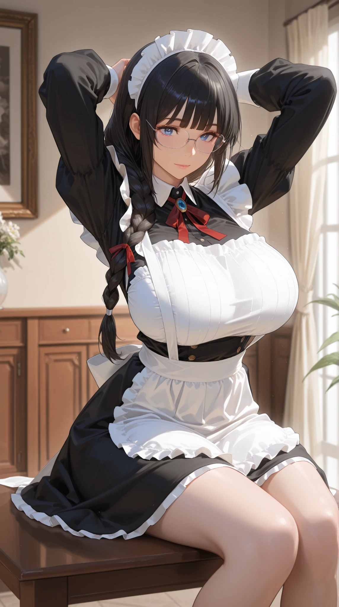 NSFW, masterpiece, high quality, 最high quality, 1 girl, black hair, ((bangs)), blush, (milking:1.5), (breastfeeding), (Gothic Lolita:1.5), (black ruffles:1.1), ((erect nipples)), thighs, knees, (huge breasts:1.5), get down on all fours, Childish, (looking at the viewer), (Are crying:1.3), (sob:1.3), sorrow, (trembling:1.5), drooling, ((fluffy)), (thin:1.5), ((Black leather collar)), (long straight hair:1.3), (shibari:1.7), (tied up with a rope:1.5), (turn your arms behind your back:1.1)