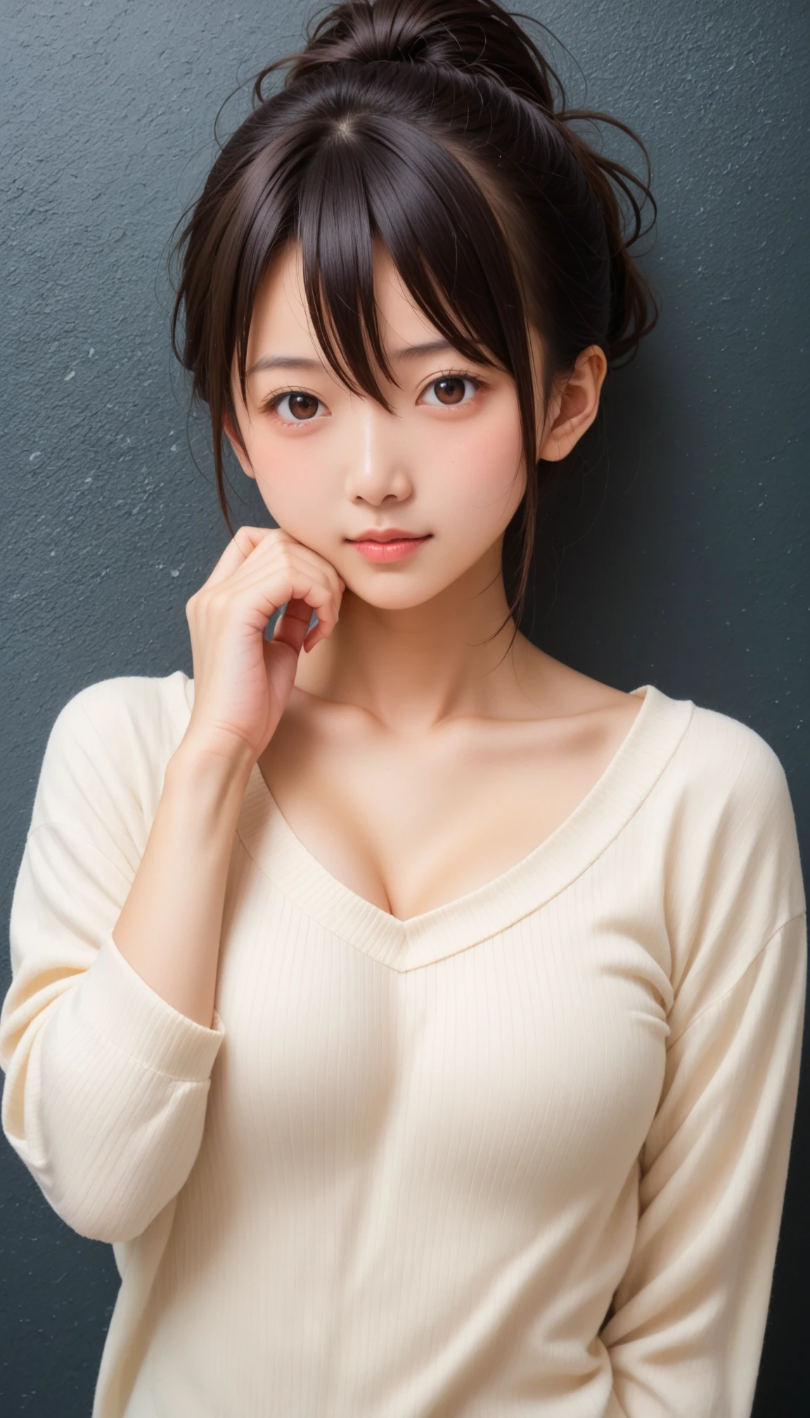 Highest quality、Ultra-high resolution、(Realistic)、18-year-old girl、((((I'm taking off my uniform))))、((((I can see your nipples)))),Hyper Detail、Super Realistic、(Realistic)、More about beautiful skin、(masterpiece:1.0)、(Highest quality)、(Ultra-high resolution)、8k resolution、Canon EOS R5、135mm、Absurd、Very detailed、Sharp focus、Fine skin、(((Chirarizum、Small breasts)))