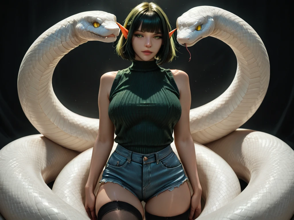 (((snake tail, snake skin))), masterpiece, best quality, intricate detail, absurd resolution, professional photography, soft lighting, tone mapped, highly detailed, sharp focus, dramatic lighting, intricate details, cinematic, 8K, incredible shadows, realistic, (highly detailed background:1.0), tattoo, best quality, ultra high res, (((photorealistic:1.4))), (((mature female, blacklight, 1girl, black background))),
<lora:Blacklight_v1:0.8>