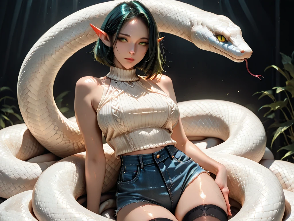 (masterpiece:1.3), (8k, photorealistic, RAW photo, best quality: 1.4), (1girl), beautiful face, (realistic face), (aqua hair, short hair:1.3), beautiful hairstyle, realistic eyes, beautiful detailed eyes, (realistic skin), beautiful skin, (sweater), absurdres, attractive, ultra high res, ultra realistic, highly detailed, golden ratio(ultra realistic,32k,RAW photo:1.1),(high detailed skin:1.1), 8k uhd, dslr, high quality, film grain, (makeup, mascara:1.1), lips,(thick\lips\), (shiny glossy translucent clothing:1.1), dragon ball, a sharp nose, white skin, and a soft face, (best quality, highres:1.2), 1girl, beautiful detailed eyes, beautiful detailed lips, extremely detailed eyes and face, long eyelashes, medium, HDR, studio lighting, sharp focus, blmpony, aqua hair ribbon:1.3, braided ponytail, pink shirt, belt, scarf, pink skirt under boobs, clothes writing, brown gloves,, medium breast, (looking at viewer, sitting, crossed legs:1.1), (radiant:1.1),dark theme, dragon's breath grotto, billowing dragon breath, hidden treasure, cavernous sanctuary,physically-based rendering, extreme detail description,perfect shape, facing viewer, sweaty, gorgeous, appearing in full frame, 1young girls, good-looking, Beautiful fair skin and luster, Beautiful eyes are big and bright, Small mouth and thin lips, Goodness of style and slenderneseautiful medium breast:1.5), beautiful girl illuminated by seven colors of light, Irridescent color, show nipples, medium breasts, show vagina, spread legs soft lighting body.