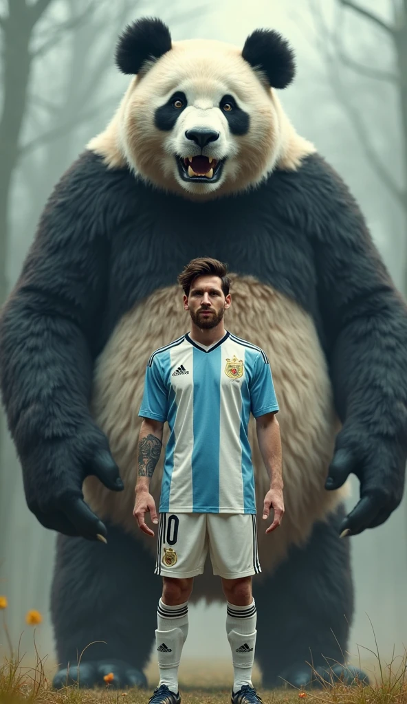 Messi with many animal 