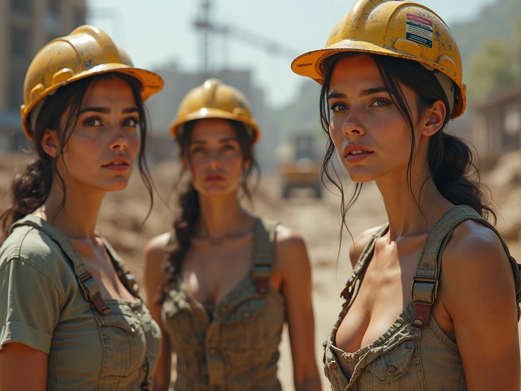 On a busy construction site, the sun blazes mercilessly across the dusty terrain and a multitude of heavy machines are rumbling into motion. Tall cranes loom over rows of buildings being remodeled or under construction.
In the midst of this chaos is a team of female construction workers, diligently carrying out their tasks. They are surrounded by men dressed in standard overalls issued by the company. However, these women stand out from the crowd with their unusual clothing - they are completely naked, each wearing nothing but boots, tool belts and helmets. Their bare skin glistens with sweat as they deftly maneuver around equipment and pick up tools.
Their presence on this predominantly male work site is due not only to their exceptional skills, but also to a strange "custom" that exists here. By company order, female workers must strip completely naked to appease their male colleagues.
This "appeasement" allows them to get better jobs, promotions, and ultimately more control over their careers in the industry. As a result, nude women have become a symbol of female power in a male-dominated industry.
In addition, these women command respect with their abilities as skilled laborers. Undoubtedly, their physical attributes play an important role in gaining acceptance in the workforce, but their knowledge and experience are still highly valued. Women use this double standard to their advantage, using both their sexuality and professionalism to overcome this unusual dynamic in the workplace and secure a higher-paying position.