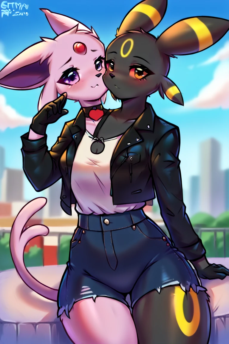 2 boys, goat , femboy, girly , standing, tight pants, on the street, seductive, in public, night, butt ,