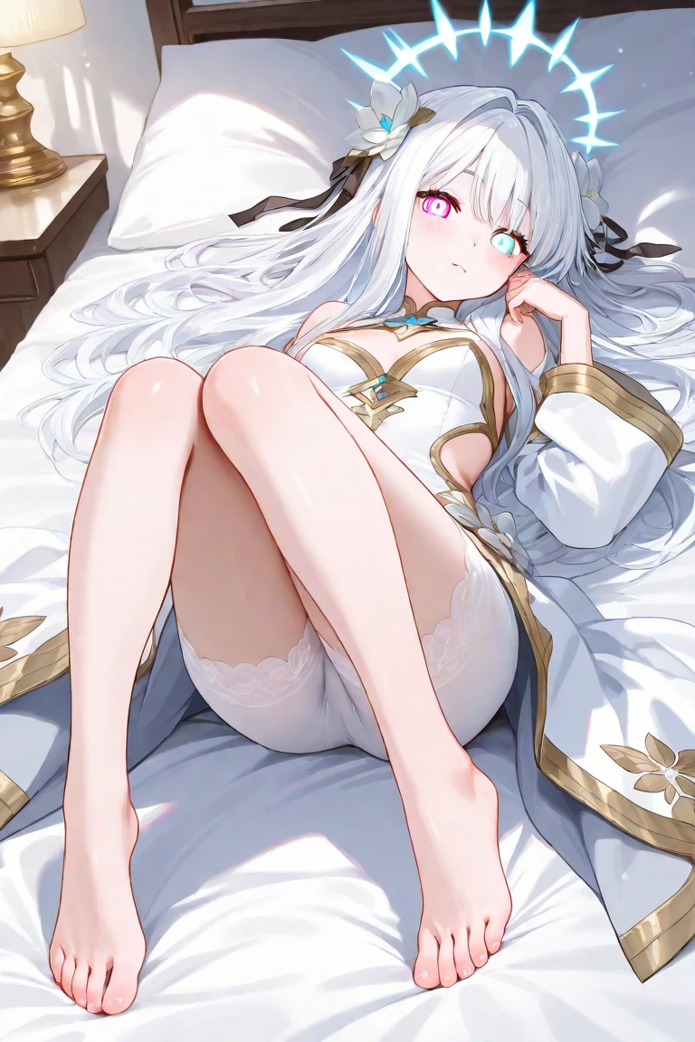 Little grass god Nasida,the original god,extreme hight detail,Ultimate temptation,Lying in bed,Bare buttocks,Open Legs Forward,tmasterpiece,don't have clothes