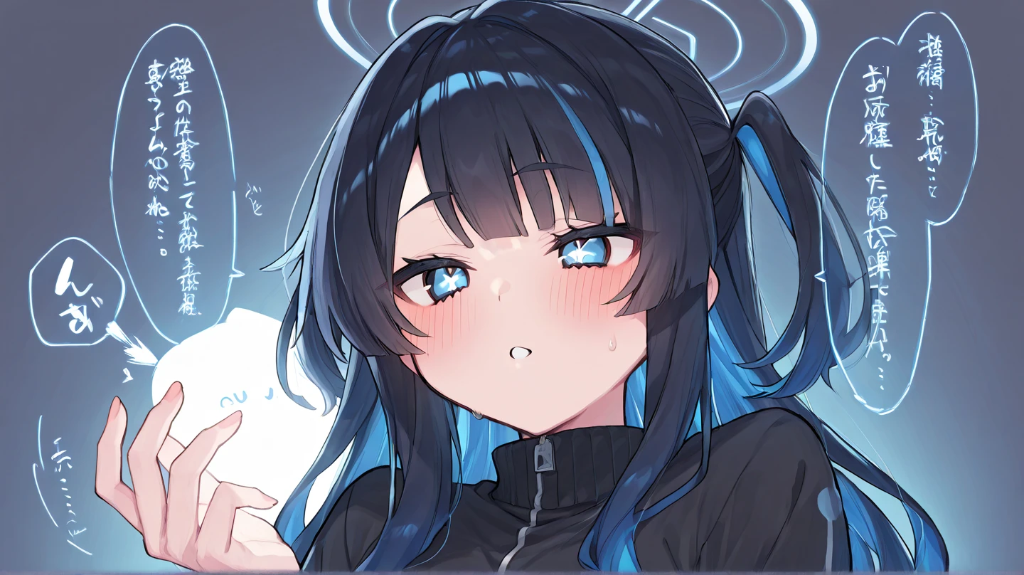 <lora:Yoidore Shirazu:0.8>, yoidore shirazu, looking at viewer, holding, tongue, tongue out, smoke, cigarette, smoking, holding cigarette, neon lights, (masterpiece, best quality:1), 1girl, solo, <lora:Alice Tendou:1>, alice_halo