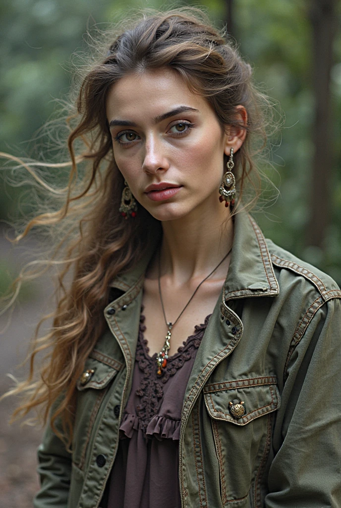 an expert photograph by david sims portraying a Stunning woman looking like selest18 with a [grunge | rock] style