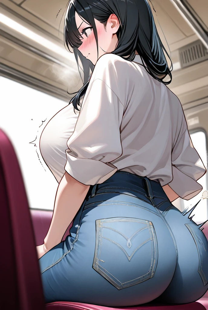shirase sakuya,Multiple penis ejaculations,penis,Slender and sexy woman,Black thigh-high boots,Beige jean shorts,in the train,Molester,Multiple men,Roll up your sleeves,rape,Sex,Creampie,A lot of semen,profile,put your hands behind your back,Cum on thighs,ponytail,