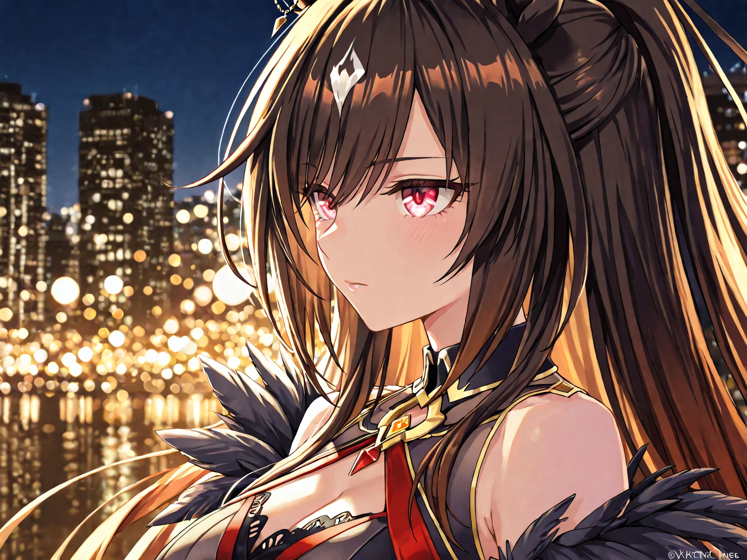 Kafei&#39;s Beloved, STU48 Kafei&#39;s Beloved, 長いhair, 濃い茶色のhair, One Girl_Megumin_KonoSuba, autumn, autumn_Sheet, stripe, Beach, green_heaven, red面, chest, Marchrom_hair, Closed_Boca, nuvin, redい目, cloudy_heaven, clavicle, teeth, wear, Field, flower, flower_Field, horizon, lake, Sheet, looking for_in_ Audience, Mountain, Mountain岳地帯_horizon, March, Outdoor, palm_wood, flower弁, plant, red_flower, short_hair, skirt_all, heaven, With a smile, 一人in, Are standing, sunset, wood, Twilight, water, red_wear, Perfect Eyes