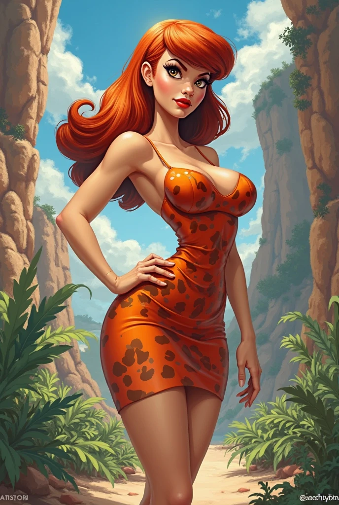 (1 girl, solo, (sexy walking from behind) ), (girl is (redhead long hair), perfect body, detailed olive eyes, sunglasses, (one shoulder gold mini dress, cleavage) ), (background, garage), (side view)