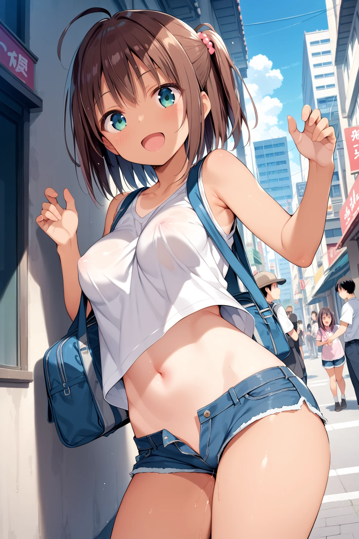 8k, raw photo, masterpiece, extremely detailed, best quality, only 1 girl, ((nsfw)), homeless girl, beautiful girl, detailed face, (a girl discarded as trash in garbage dump), high quality, (close up), (she is looking up the viewer), (night), 19 years old, bitch, lewd, blush, (a girl begs the viewer desperately to have sex with herself:1.3), (she has a very strong desire to have sex:1.2), sweat drop, drool, (love juice), tear drops, (nipples, pussy, partially nude), sexual arousal, estrus, lust, obsequious smile, tear-filled eyes, desperation, desperately miserable, (dirty tattered clothes:1.2), grimy body, cheap clothes, plump body, dynamic, dramatic, BREAK (poor girl), (homeless), (beggar), (vagrant), BREAK dim place, dark place, quiet street, silent place, narrow street, (trash area, trash can), dirty place, decadant, sitting, (just the two of us, alone together:1.2), bare feet