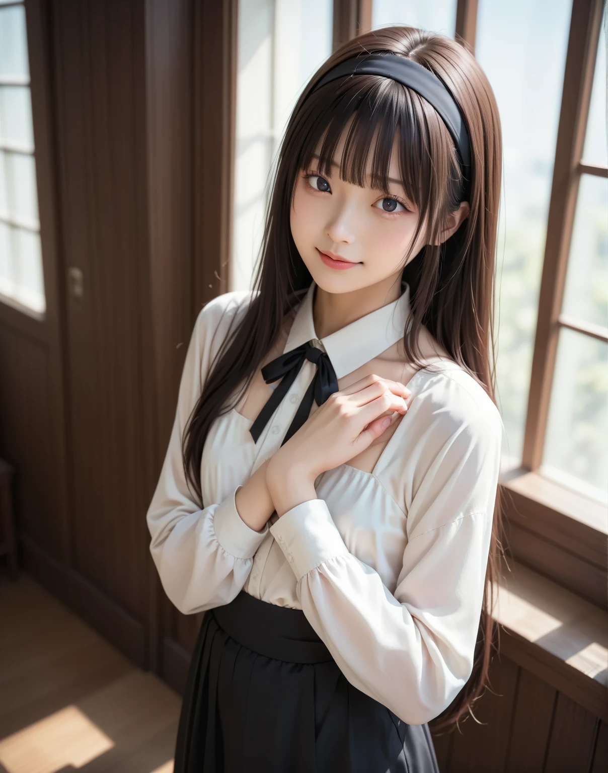 majicMIX real, (Raw photo:1.2), (Photorealistic:1.4), Beautiful detailed girl,Highly detailed eyes and face, Beautiful detailed eyes, Huge file size, Ultra detail, High resolution, Very detailed, Best quality, Masterpiece, ((Japan girls' high school uniform)), illustration, very detailed, CG, unification, 8k wallpaper, fine detail, Highly detailed CG uniform 8k wallpaper, light on face, movie lighting, 16 year old girl, pleated skirt, crawling on all fours, back view