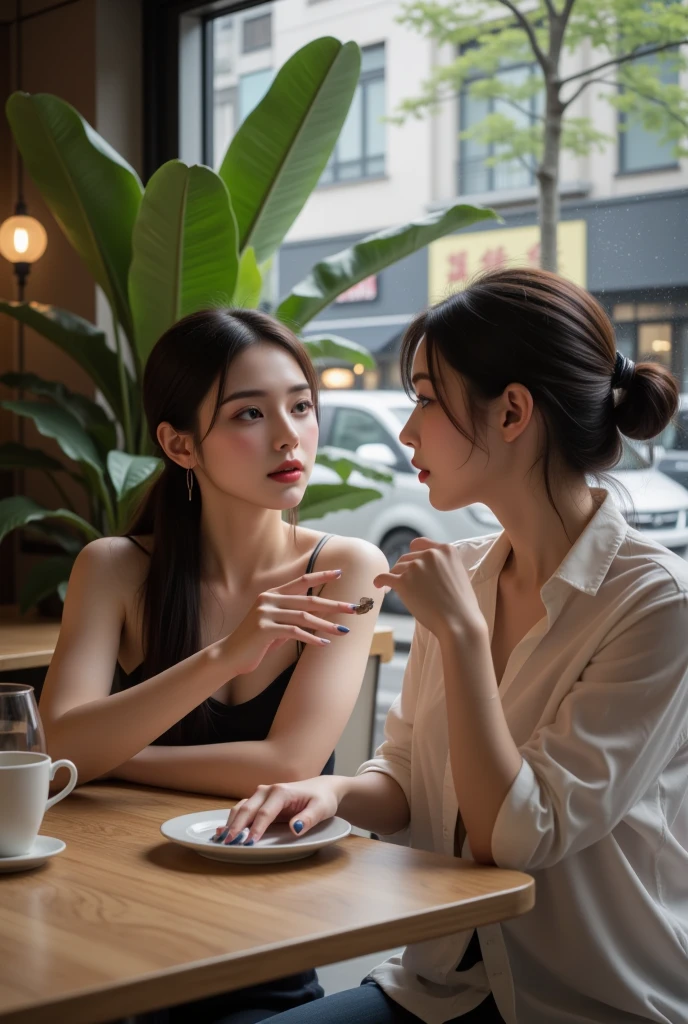 (8k, Ultra-high resolution, The best masterpiece, best quality:1.2), Very detailed, Complete Solution, (actual, actual photo: 1.37), portrait, Half Body, focus on eyes, HD RAW photos, career arrest, High quality and beautiful, 超高清 8k 影像照片, Volumetric lighting, Soft Light, confess, Professional photography, Very detailed的美麗女孩, Super delicate face shape, Contoured eyes, (Very detailed eyes), Precisely shaped nose, expressive lips, Delicate skin, (HD Skin:1.2), Neatly contoured fingers, Every feature is carefully displayed, a story, (20:1.2), Twenty generations, cute girl, young mother, Beautiful mature lady, brown hair, long, straight hair, sparkling amber eyes, red lips, Eye makeup, Cleavage, sit down, Secretary in the office, luxury sofa, Take the cup, Standard office clothing, Women's suits and skirts, pantyhose and high heels, Modern office interior, perfect anatomy, Detailed background, HD background without blur, particle, actual, stunning details, 8k Ultra HD, high quality, CG unity, C4D Rendering, 3D Rendering