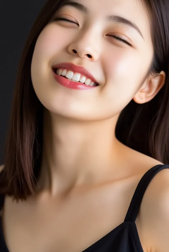 Japanese ),((beautiful girl)),cleavage,An expression that imagines something pleasant:1.2,(perfect body beauty:1.2),((perfect body)),(shy smile),beautiful teeth,