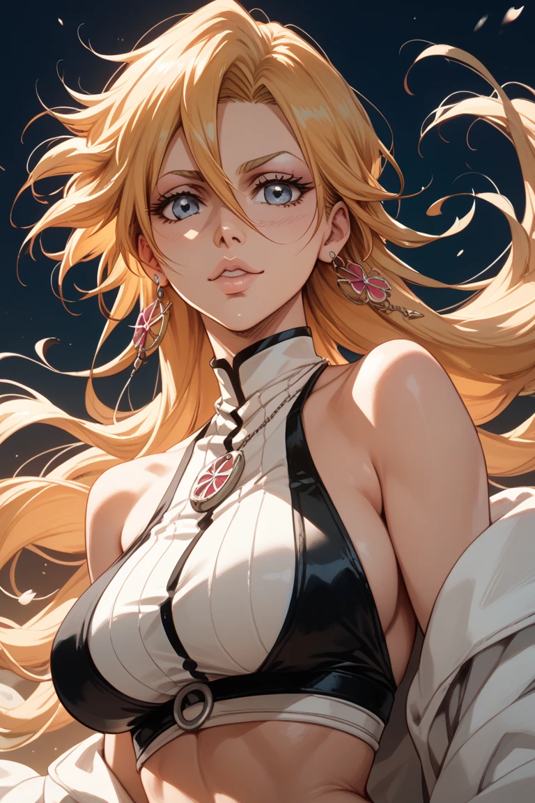 score_9, score_8_up, score_7_up, score_6_up, score_5_up, score_4_up, solo, 1lady, milf, mature woman, queen Marika from Elden Ring, (very long gold blonde braided hair), ((hair covering one eye)), ((pouted lips)), ((glowing golden eyes)), black intricate skimpy double thigh cut dress, bare shoulder, big full lips, source_anime, cel shading, cute, masterpiece, best quality, topless, ((pouted lips)), (((gigantic breasts))), sagging breasts, big nipples, ((huge ass)), thick thighs, wide hips, blush, pleasant smile, sexy, seductive, alluring, feminine, smile, detailed background, detailed lighting, ((close up shot)), ((NSFW)), fantasy aesthetic, ancient chamber 