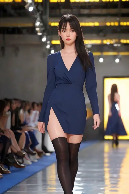 8K, Top Quality, Intricate Details, Ultra Detail, Ultra High Resolution, Masterpiece, close up shot, Slender, Smile, (Makeup: 0.4), (Fluffy Blue Eyes: 1.21), blue Eyes, looking at viewer, (()), 1girl, solo, 1 girl, (( full body)), , , ((tall)), (((fit body))), (((slim face))), sharp face ,black hair, long hair,, )) , (detailed face), sharp face, small lips, standing Crossing Ankles, , ((shawl)), ((detail belly )), detail fingers, detail hands, detailed face, detailed breast, , large breast, , , Beautiful girl with accentuated slender abs: 1.4, Six Pack Abs: 1.4, Bust Botox, Big, Perfect Body, (( dark background)), black background,