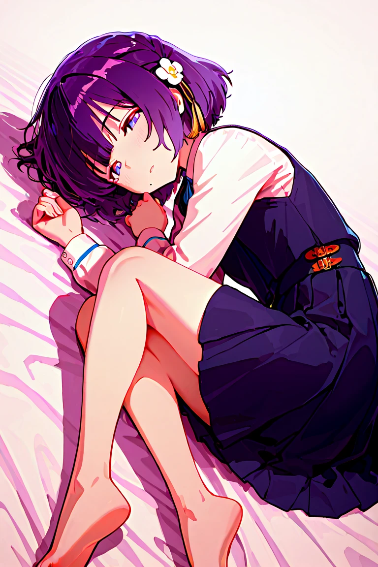 A middle school girl fell down clutching her chest