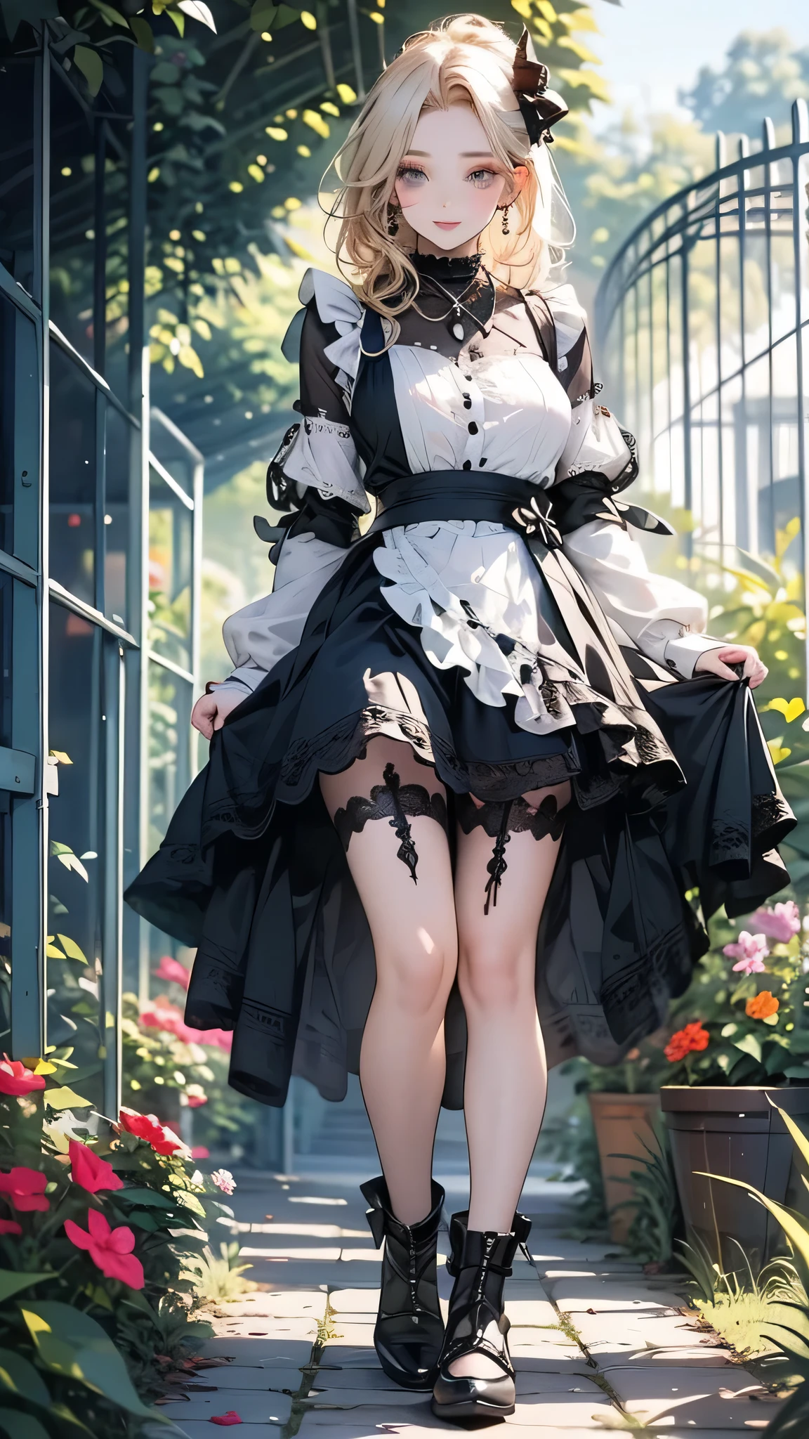 （8k， RAW photos， Best quality， masterpiece：1.2），（Realistically， Shoot real：1.4)，1 Girl，looking at camera，Lolita clothing，Lace， Iris Gainsborough， perfect thighs， underwear，Expose bare shoulders， external， ancient castle， high quality， Adobe Lightroom， High Detail Skin，