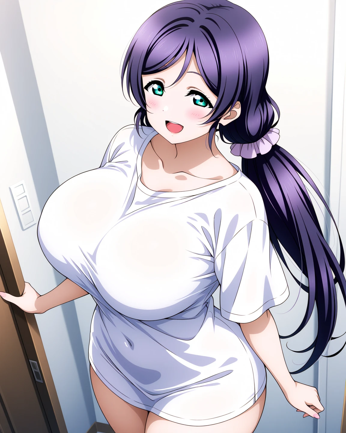 raiden bigbreast, bikinipink ,post breast, Take off your showpink lace underwear white shirt,