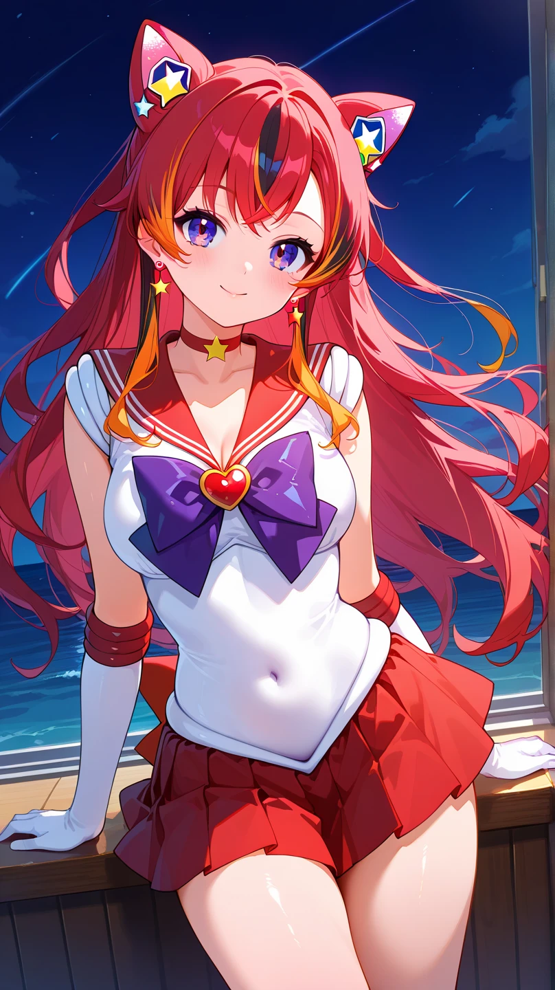 lora: sailor-moon nua fazendo sexo com um homem em uma praia a noite