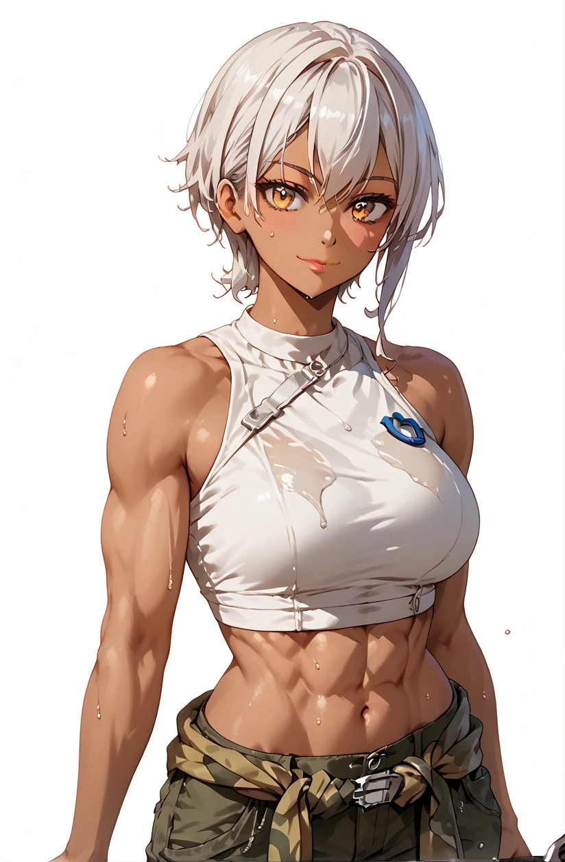(BEST lighting) , (ultra intricately detailed) , 4K unification, (super-detailed CG: 1.2) , (8K: 1.2),(Original), (Masterpiece) , (Best quality),(Masterpiece:1.4),Anime-ish high quality,(Masterpiece),Masterpiece, Best quality, absurderes,((masterpeace, 4K, 8K, Yes, A high resolution))1girll, female elf，She was in the empty snow，standing on your feet,Exposing the abdomen， Crop topping,Light blue armor，Gold bracers， Spring, Boots, Perfect figure, Short silver asymmetrical hair, Dynamic pose, ((body builder:1.5)),Temple background,(Beautiful bace),(Girl),(Female),(((Upper body:1)))