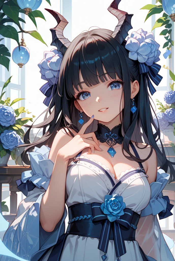 (masterpiece))), (((highest quality)))), (((very detailed))), illustration, one girl, solo, princess dress, cleavage,