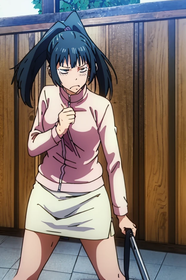 (virgin killer sweater),head tilt,long sleeves,smug, long eyelashes,((best quality)), ((highly detailed)), , (1girl),Rukia, black hair, short hair, hair between eyes, purple eyes, small breasts, frown,sexy,looking at viewer,,embarrassed,blushing,masterpiece,best quality,highly detailed,black hair,solo, afb-lora, thick thighs, 1girl, solo, ((masterpiece, best quality)), absurdres, highres,((full body)),sitting on table with crossed legs,(legs crossed),