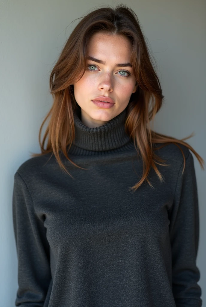 <lora:Emma_Stone-v1-01:1.4>3mm4, woman, Quarter-Zip Sweater, Soft Focus, Oil Painting Style Photography, digital camera, Softbox with a diffuser and snoot for versatile control (Diffused Snooted Softbox).