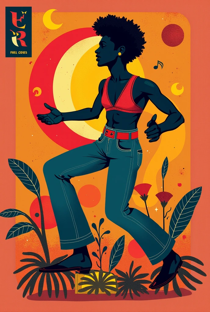 Create a logo for a salsa academy, seventies style that has the name "Salsa con Groove"