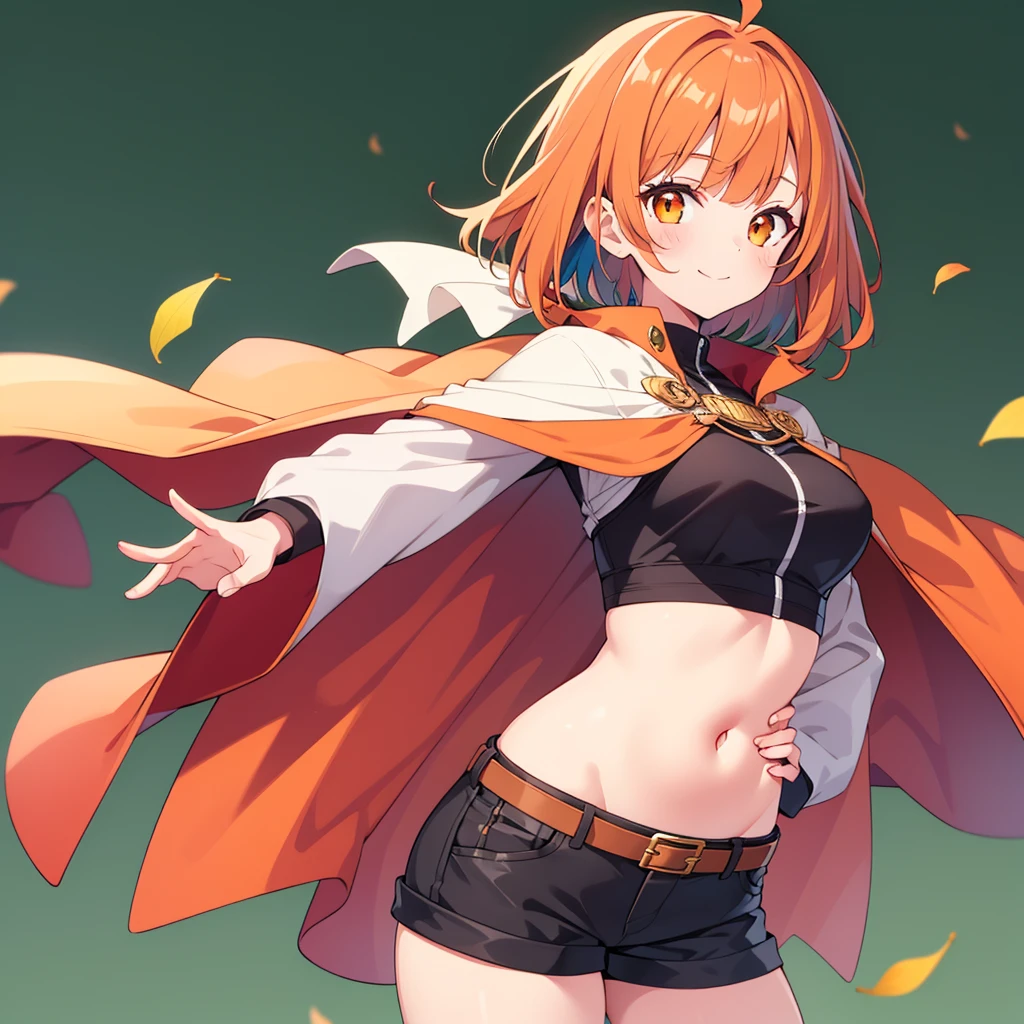 Sunsethuman, female, two tones of hair, red and yellow hair, white lace panties, girl in a jersey, short jersey, thighs