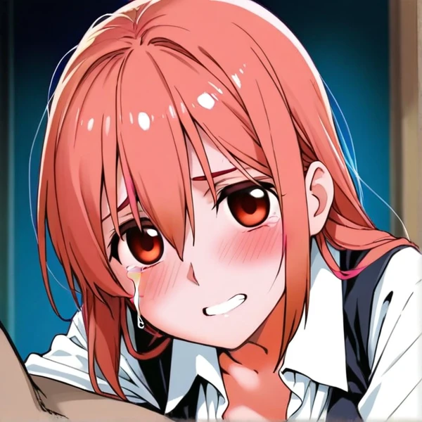 score_9, score_8_up, score_7_up, source_anime,
izuminogami, izumi nogami, red hair, one side up, medium hair, scrunchie, red eyes,
skirt, , pleated skirt, shoes, socks, cardigan, brown cardigan,
indoors, classroom, 
looking at viewer, dutch angle, cowboy shot, Bimbo lips, big ass, thick thighs, ass showing, thong, full body, black thong, big butt, pov_guy_flashes_his_dick_infront_of_her, sucking white dick, deep throat, pov_sucking_white dick_on her knees_big ass, censored white dick, choking on white dick, round buttcheeks, looking embarrassed, crying, scared, perfect anatomy, perfect body, skirt, showing_large_ass,