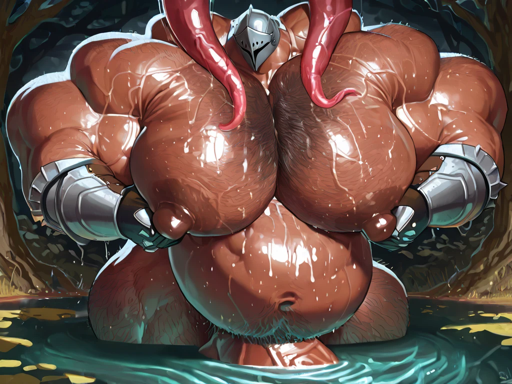 score_9, score_8_up, score_7_up, solo, male focus, muscle male, orc, green skin, tusks, beard, outdoors, micro armor , shoulder armor, breastplate , armor boots , (Oversized massive penis) , (Oversized massive Testicles) , ((( tentacles in his ass ))) , dipping cum , full body , laying spread legs , , ashamed face , low-angle