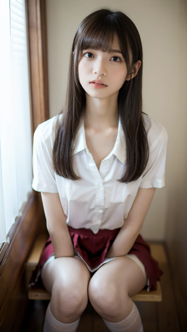 Four 12-year-old high school girls, very long hair like rapunzel,plain black color,innocent face, tender,small frame glasses,totally naked, perfect erect nipples, very big huge breasts, thin waist, long and shapely legs,with a long wooden ruler in his hands, School, classroom,desk, board, desks with notebooks and pencil (taking selfies with the phone)Best Quality, Masterpiece, high resolution, 8k, (realist: 1.4), Ultra high resolution, ultra detailed, Surreal, highly detailed CG illustration, Official Art, cinematic light,hyperreality,最high quality, Photoreal, 8k, high resolution, thin skin, 8k hd, Digital single lens reflex camera, Luz outfit, high quality, film grain, fuji xt3