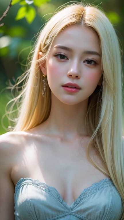 Highest quality, masterpiece, Ultra-high resolution, (photoRealistic), RAW Photos,One person, skinny, Upper Body,alone, Realistic, View your viewers, Bokeh Background, Outdoor, cloud, Blonde, (smile:0.7), jewelry, bracelet,((((Completely naked)))),((((nsfw))))