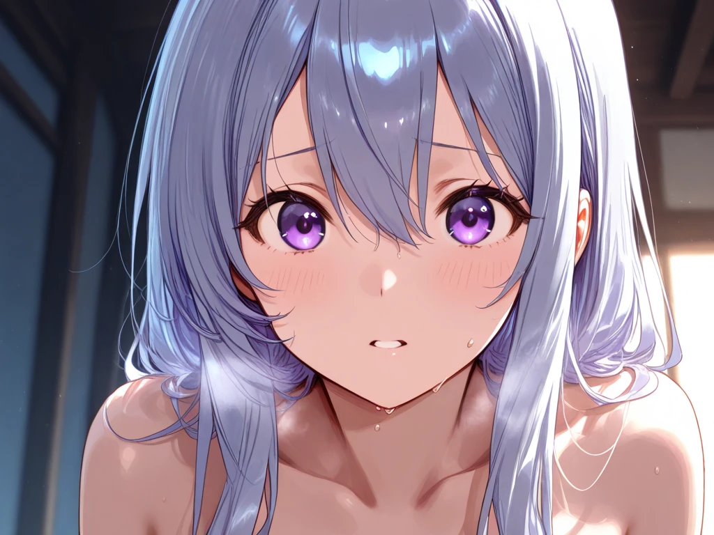 (masterpiece), (best quality), (ultra-detailed), (a extremely delicate), (perfect lighting), (8k), (dynamic angle), (sharp image), vibrant colors, female, masterpiece, best quality, depth of field, cinematic lighting, masterpiece, best quality, ultra-detailed, colorful, vibrant, large breasts, thighs, mature female, solo, (masterpiece, best quality, high resolution, animescreencap, anime colored,), (perfect anatomy, beautiful detailed eyes, beautiful detailed body, beautiful breast, shiny skin), the sexy nude anime woman is giving oral sex in POV , quanxi(chainsawman ), 1girl, hetero, sex, penis, nipples, breasts, 1boy, nude, blowjob, fellatio, open mouth, long hair, grey hair, black eyepatch(right eye),completely nude, grey hair, brown eyes, large breasts, navel, pussy, ((sweaty body)) , ((wet skin)) , vaginal cum, wet pussy, pink nipples,pubic hair, cum on body, very wet skin, shy expression, blushing, close up, exposed breasts, ((cum on face)) , cum splatter, ((thick cum)), very slim waist, thins arms,((deepthroat,povblow, bbc_povblow))