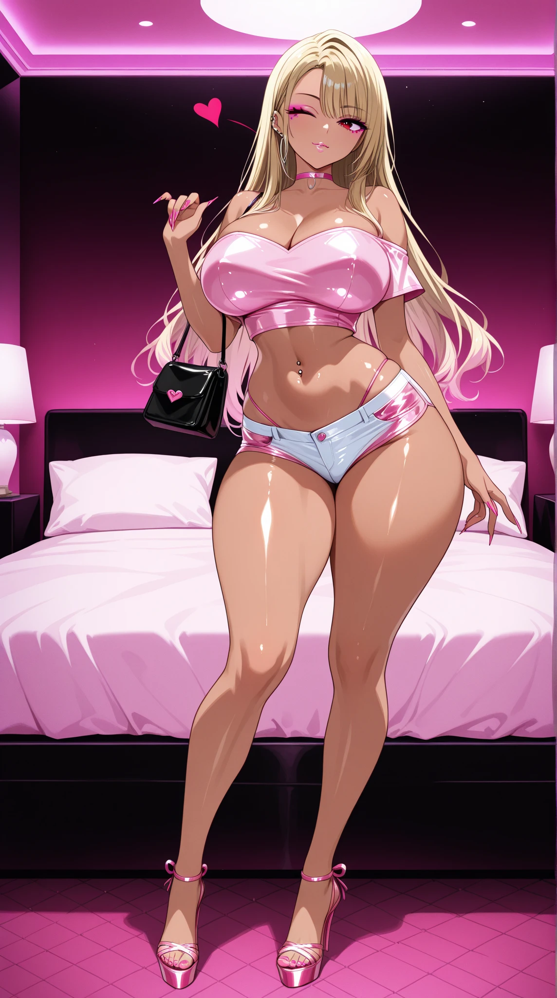 1girl, arm tattoo, bikini, blonde hair, breasts, cleavage, earrings, huge breasts, jewelry, lips, looking at viewer, navel, panties, photo \(medium\), pink bikini, pink bra, pink panties, pubic tattoo, solo, swimsuit, tattoo, underwear, <lora:britney_britney:1>, britney britney, masterpiece, best quality, 1girl, breasts, solo, cleavage, blonde hair, blue eyes, long hair,