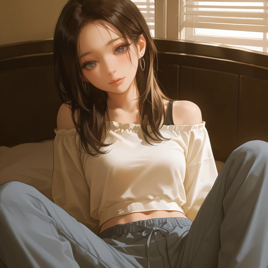 (muste piece, 4K,8K, Super detailed, beautiful images, Sharp Image, photorealistic,perfect face, perfect lines, Perfect eyes, soft lighting) 1 woman, (brown hair,Chignon hair in a high position,Innocent look,lowered eyebrows,drooping eyebrows,droopy eyes,cute big eyes,natural makeup,gentle smile,Round jaws,mature women:1.3),スーツ姿のハンサムなmale性2人, (male,male性はスーツ姿,muscular,Firm shoulder width, maleの,boyish hairstyle,English gentlemanly style,クールな表情の成熟male性,明るい笑顔の成熟male性:1.2),(Nervous,embarrassed,sleepy,embarrassing:1.2),innocent smile,(embarrassing,shy smile:1.1),flower shop、First sale、Flower Cottage、kiss、couple、couplekiss、Romance、Casual style、Skinny Denim、flower arrangement、western style sofa、petal、hug、lie on the bed、shift underwear、