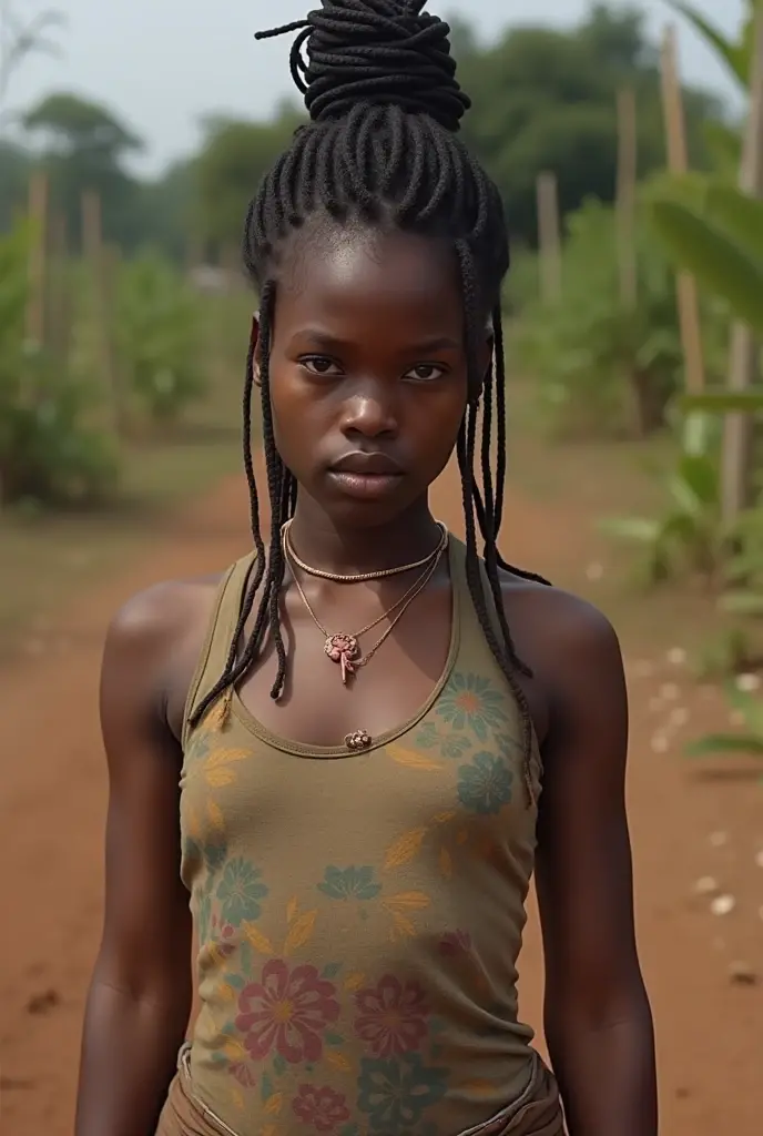12 year old African girls small breasts
