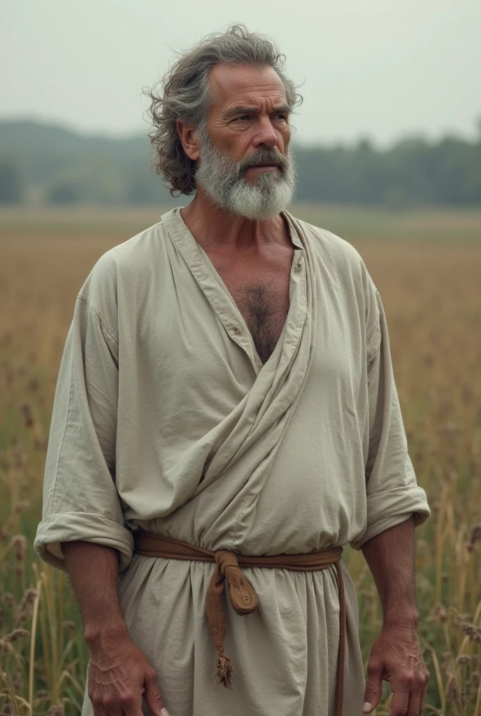 (Professional 3D rendering:1.3) de (Realistic:1.3) foto de arte mais bonita do mundo,((epic hero, rough fantasy, hero, olhar gentil, cabelos longos, Large beard and strong expression in dynamic pose, location in the wheat plantation, majestoso ambiente desordenado)), corpo inteiro 8k unidade render, action shot, poros da pele, very dark lighting, sombreamento pesado, circunstanciado, rosto detalhado, (Vibrando, fotografia realista, Realistic, Dramatic, Escuro, foco nítido, 8k), (Roupas de rei, with golden crown and white linen tunic:1.4), ((((Use peles)))), (intrincado:1.4), decadente, (altamente detalhado:1.4), Pintura digital, rendering by octane, art stations, conceito-arte, liso, foco nítido, illustration, germe da arte, (Loish:0.23), Wlop Ilya Kuvshinov, e greg rutkowski e alphonse mucha gracias, (global ilumination, studiolight, light volumetric), floating particles, patife, fantasia, Nosso, Corpo inteiro, ((Fundo escuro e antigo da cidade:1.3)),CGSesociedade,art stations