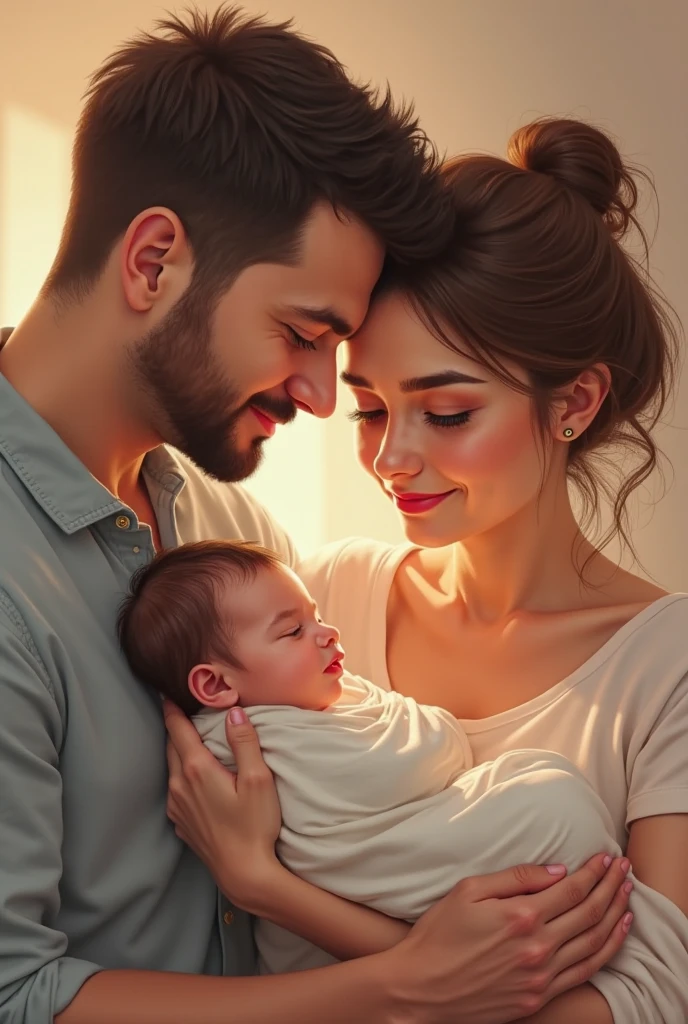 man and a woman are having a baby,"