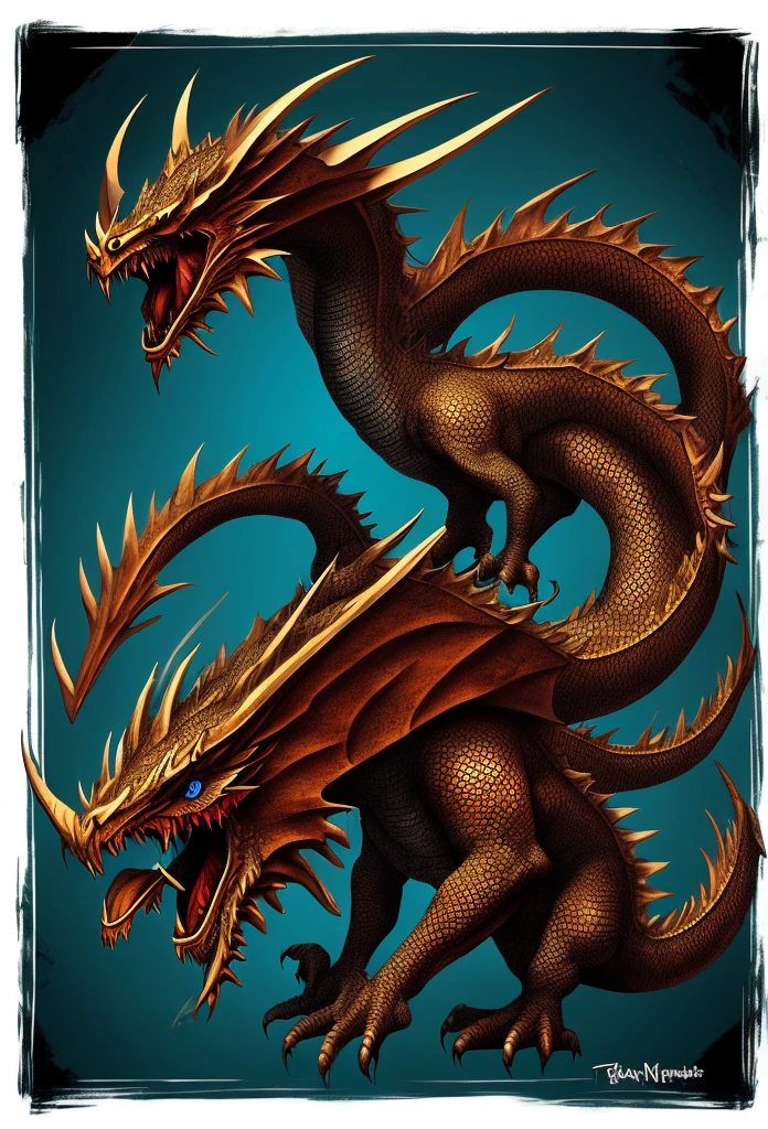 Dragon with plain background