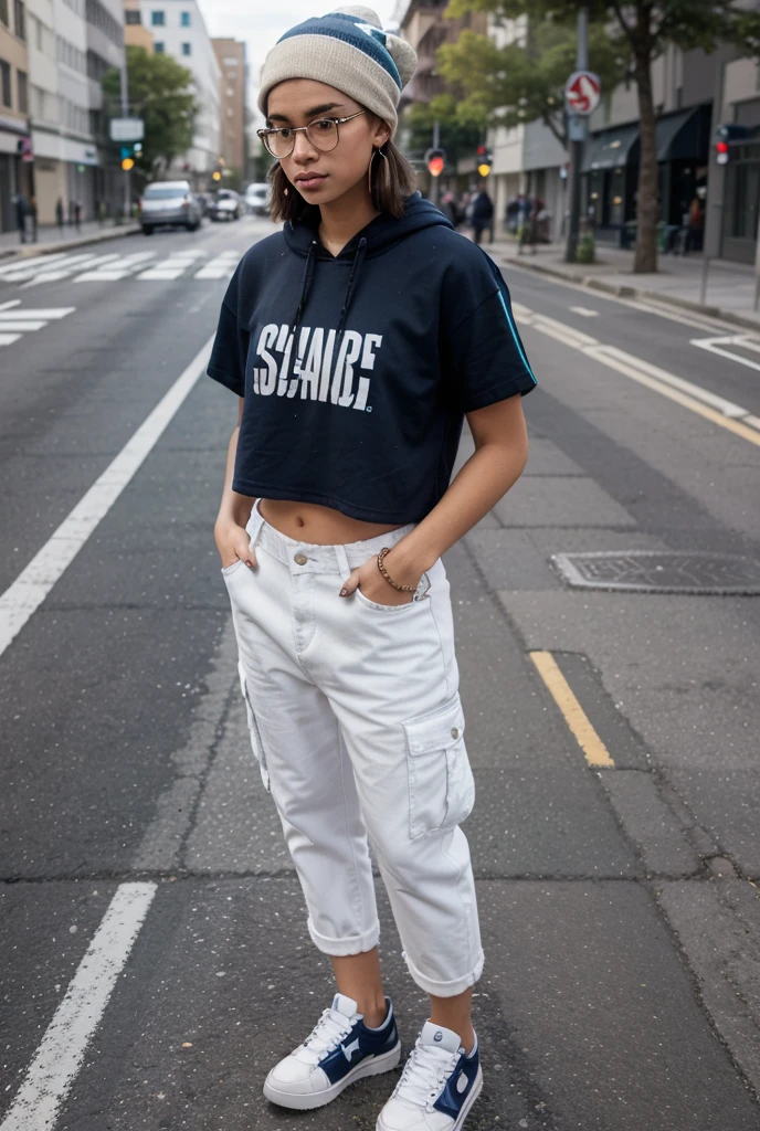 Girl White Clothes Police